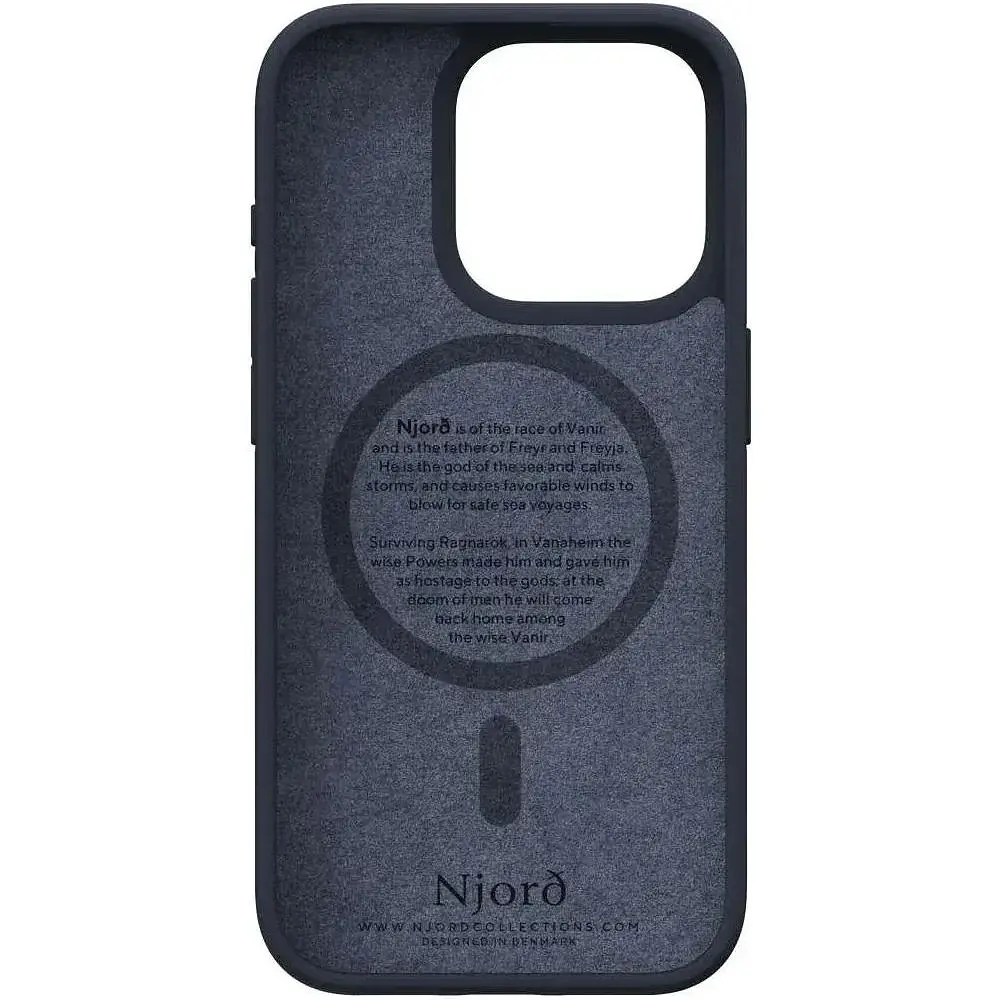 Чохол-накладка Njord Salmon Leather MagSafe Case Black для iPhone 15 Pro (NA53SL00) - фото 3
