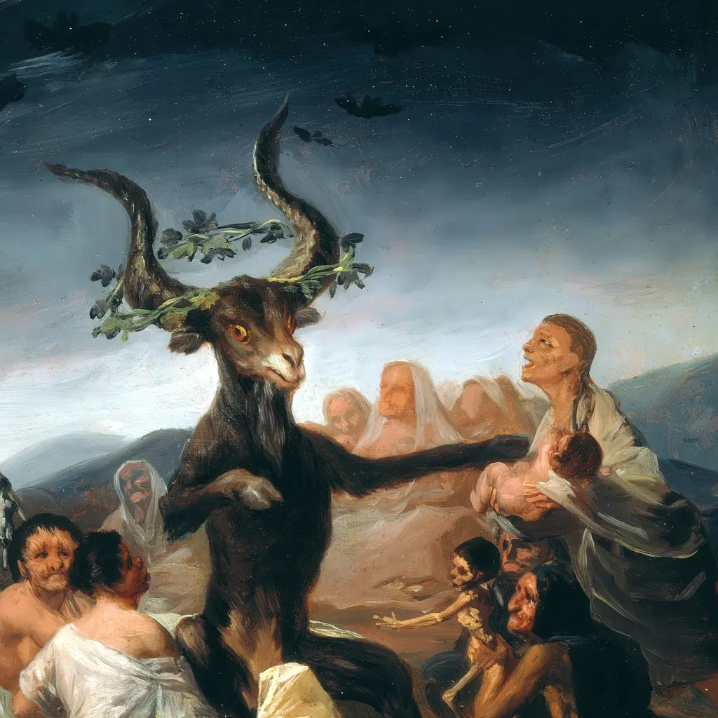 Інтер'єрна картина Шабаш, Франсіско Гоя, Francisco Goya, Witches' Sabbath, інтер'єрний декор, 85×60 см (id6984) - фото 4