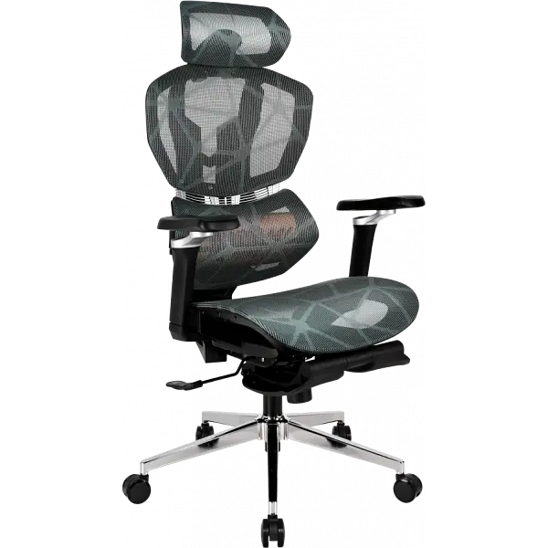 Геймерське крісло GT Racer X-7002 Black/Black/Green (Massage)