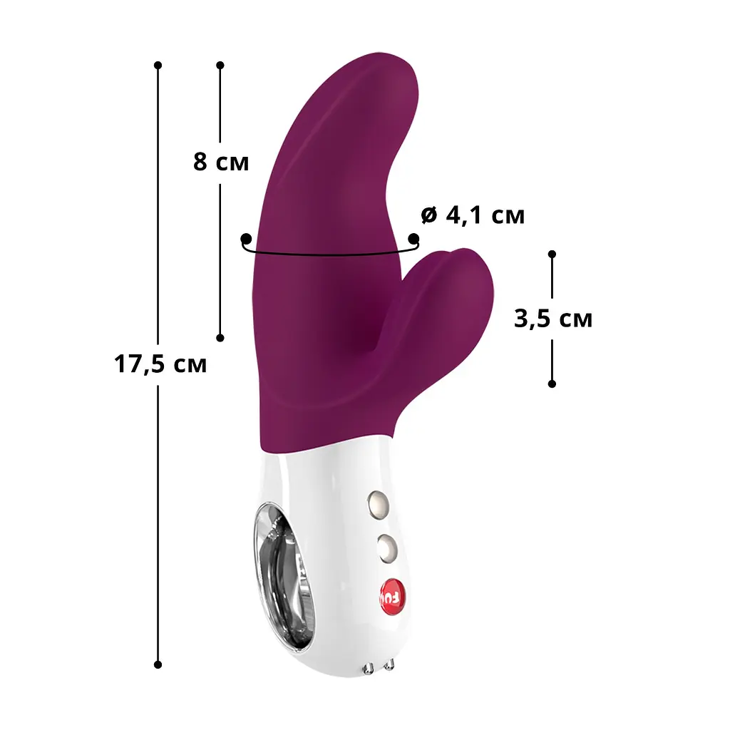 Вібратор Fun Factory Miss Bi 17 см бордовий - фото 10