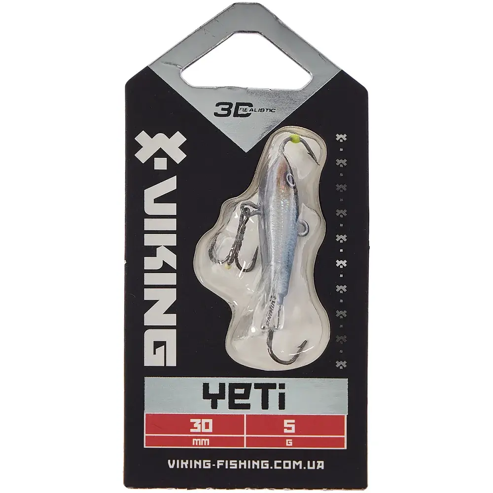Балансир Viking Fishing Yeti Ice Jig 30mm 5.0g #11 Anchovy - фото 2