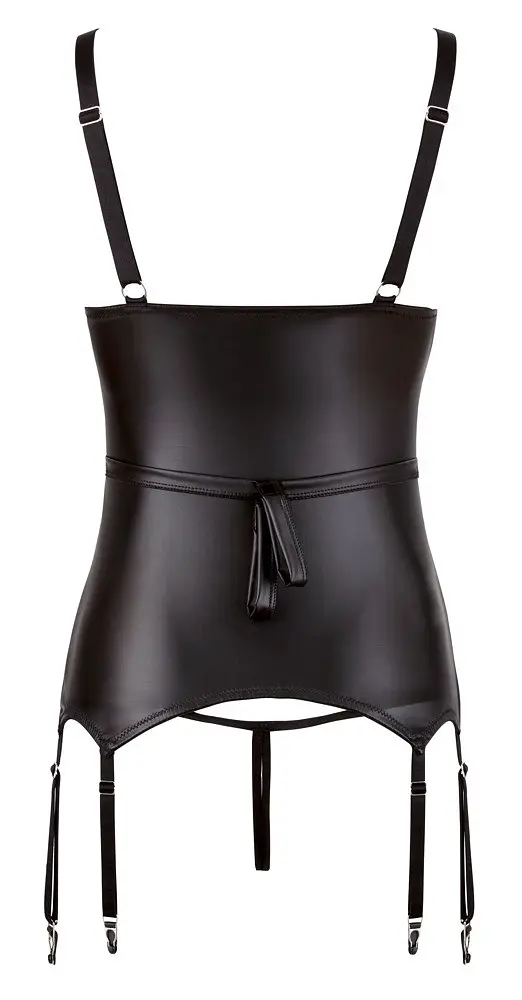Комплект Cottelli Collection Bondage Cami Suspender XL чорний - фото 5