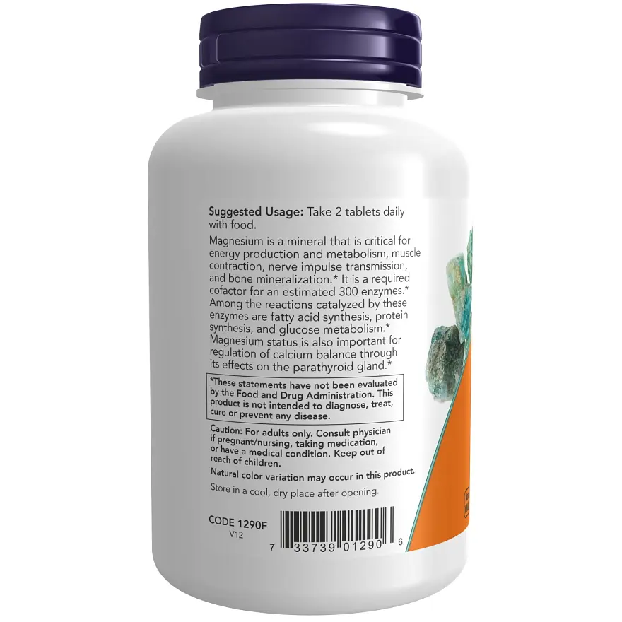 Витамины и минералы NOW Magnesium Citrate 200 mg, 100 таблеток - фото 3