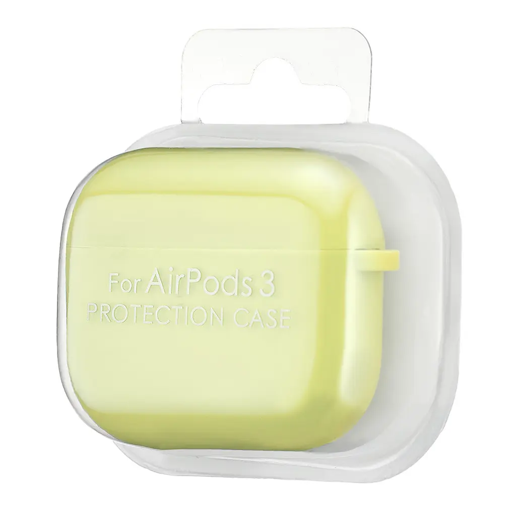 Чохол Silicone Case 2,5mm with microfiber for AirPods 3 Shiny жовтий - фото 2