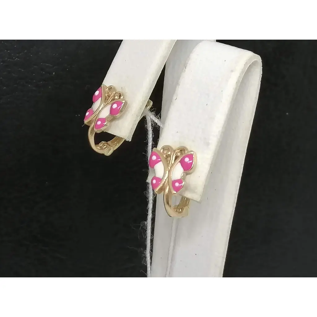 Золоті сережки Столична Ювелірна Фабрика з емаллю. 103867ЕР - фото 2