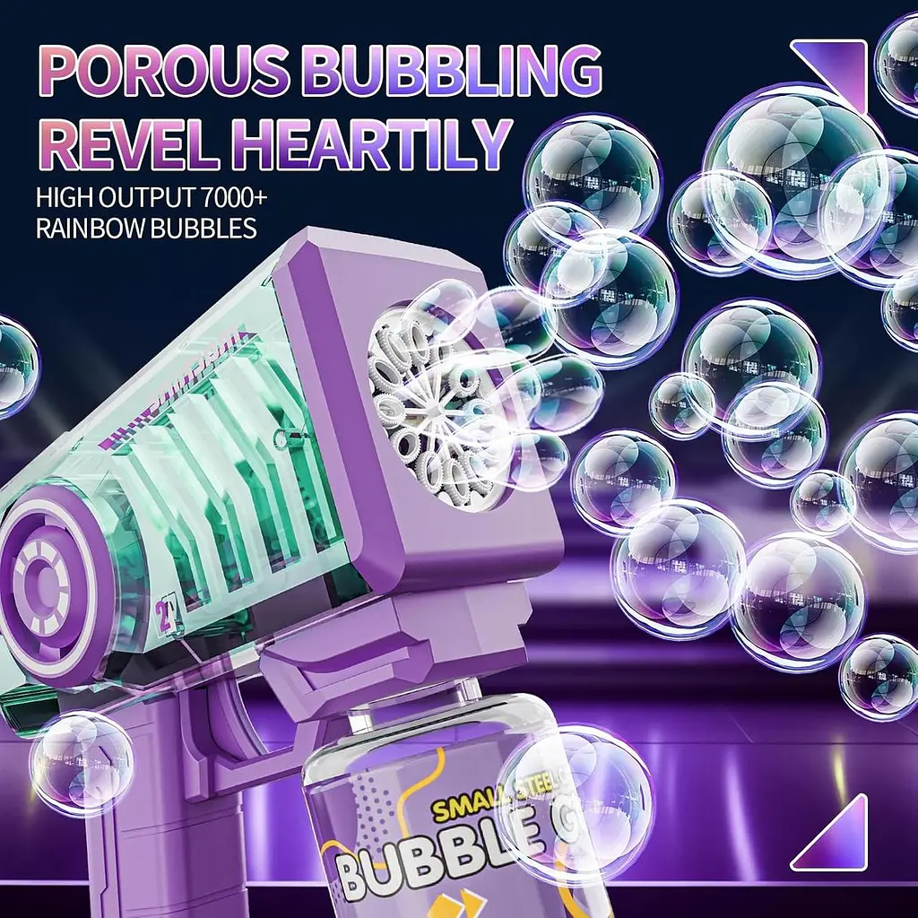Бульбашковий пістолет для дітей Bubble Blaster Toy 5000+ Bubbles Per Min Bubble M - фото 3