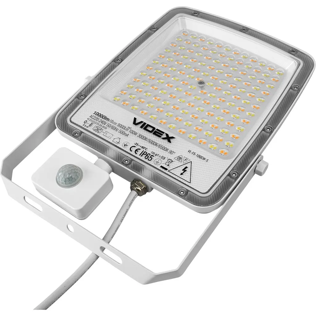 Світлодіодний прожектор Videx F5 100W з датчиком руху і освітленості White (VL-F5-100CW-S) [174688] - фото 8
