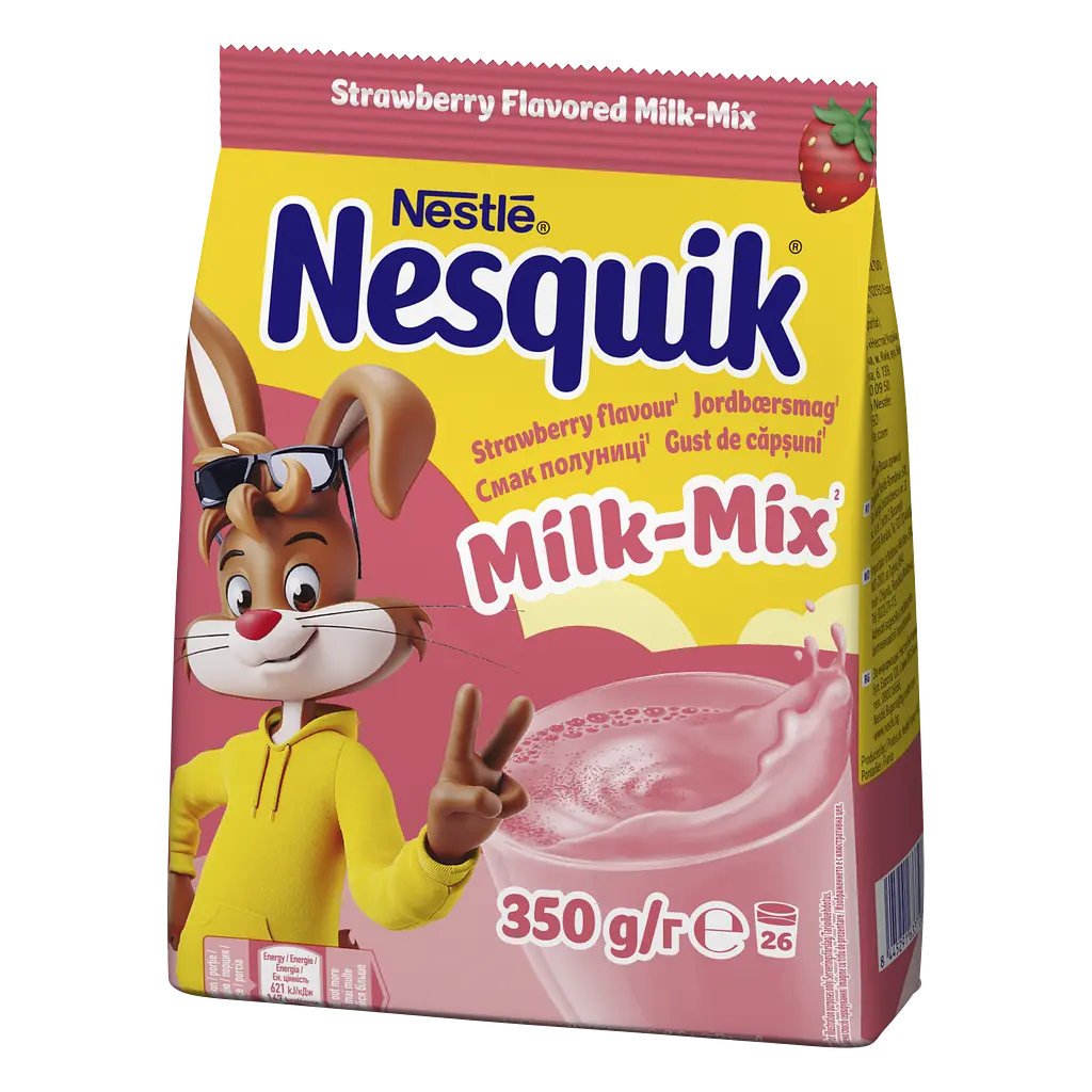 Суміш для приготування напою Nesquik Milk-Mix зі смаком полуниці 350 г - фото 2