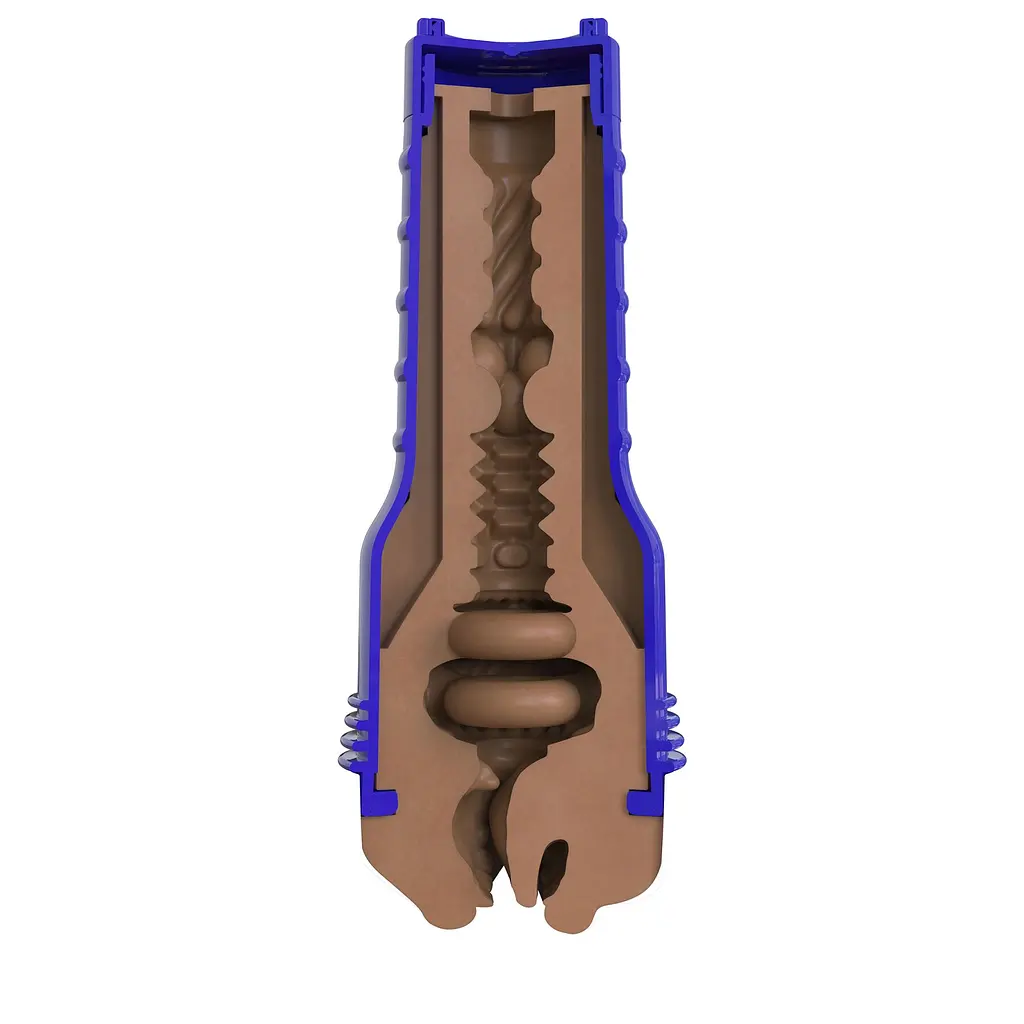 Мастурбатор-ротик Fleshlight Boost Blow Medium Dark Flesh, плаваючі кільця Turbo Tech - фото 6