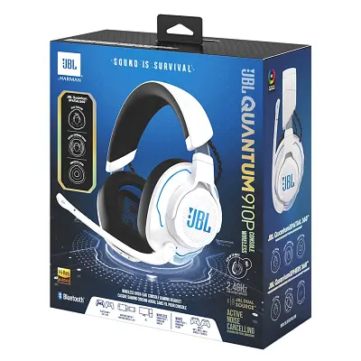 Навушники JBL Quantum 910P Wireless for PS White (JBLQ910PWLWHTBLU) - фото 12
