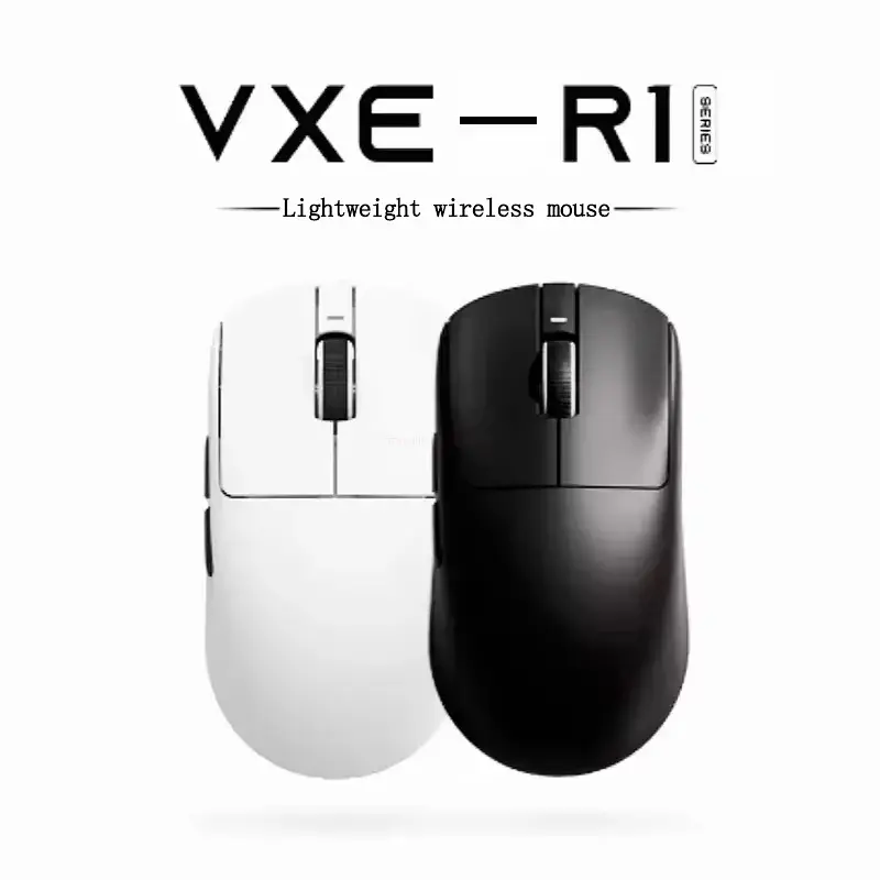 Безпровідна миша VXE R1 SE, Paw3395, 2 кГц, Чорна - фото 2
