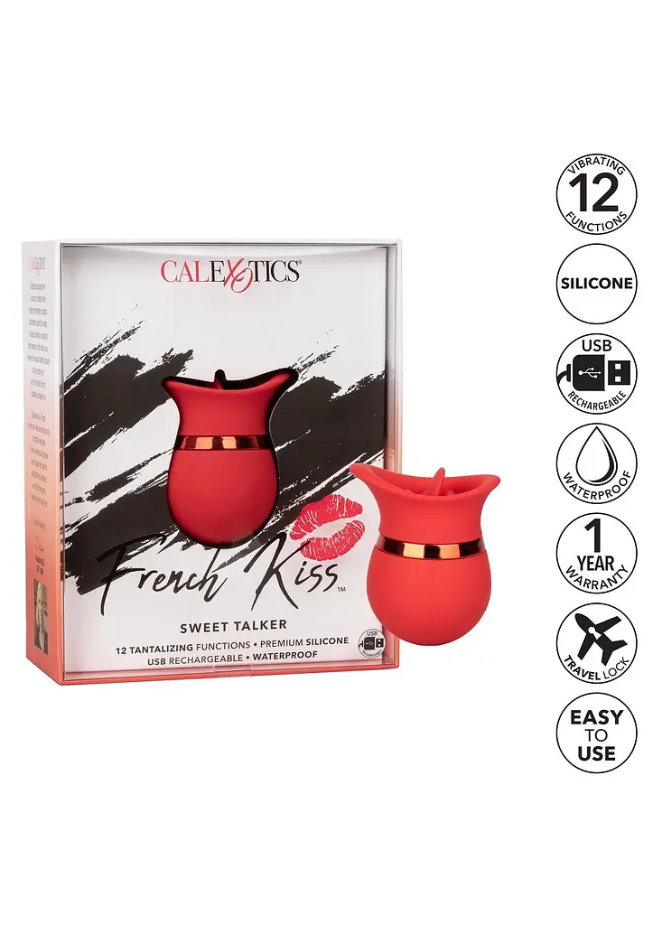 Вібратор на палець Calexotics French Kiss Sweet Talker, 7 см (червоний) - фото 4
