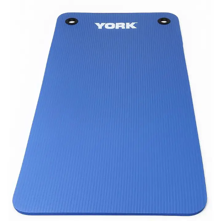 Мат для фитнеса с отверстиями York Fitness NBR 1см синий - фото 3