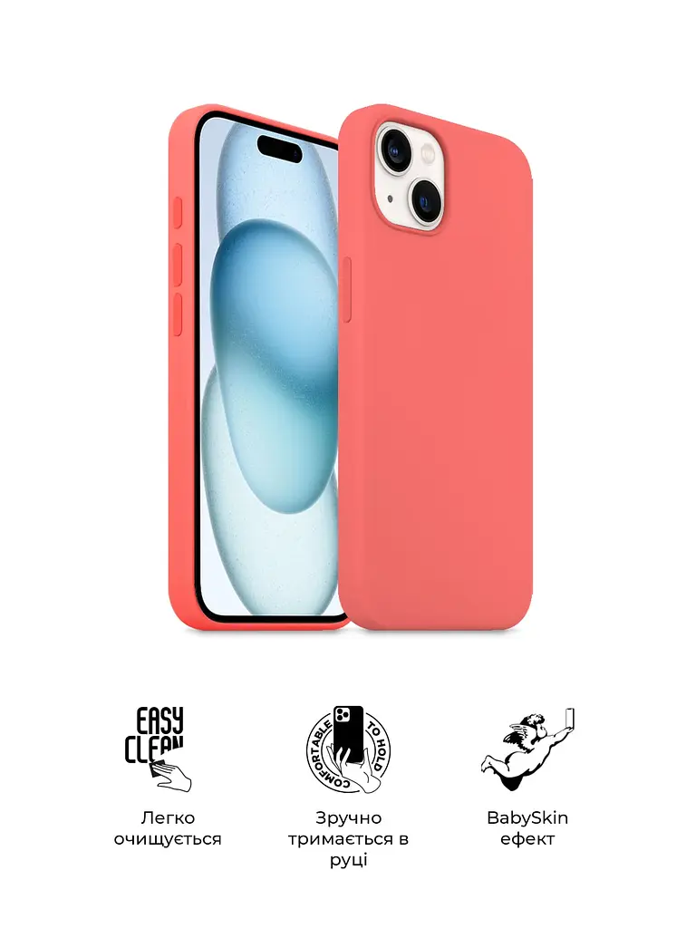 Силиконовый чехол для Apple iPhone 15, ICON2 Case, розовый, противоударный, панель, защита всего корпуса, матовая поверхность Soft Touch, выступает над дисплеем, совместим с защитными стеклами и пленками, с микрофиброй, ArmorStandart (ARM70511) - фото 3
