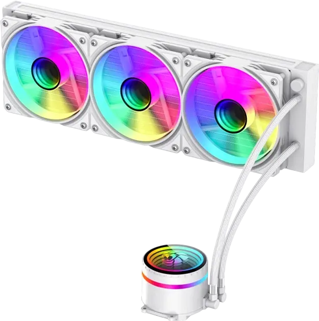 Водяне охолодження Gamemax IceBurg 360 Infinity ARGB White - фото 2
