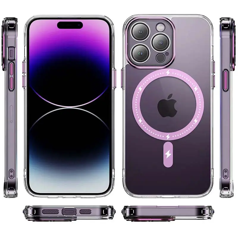 Чохол TPU+PC Colorful with MagSafe для Apple iPhone 13 Pro (6.1) Pink - фото 3