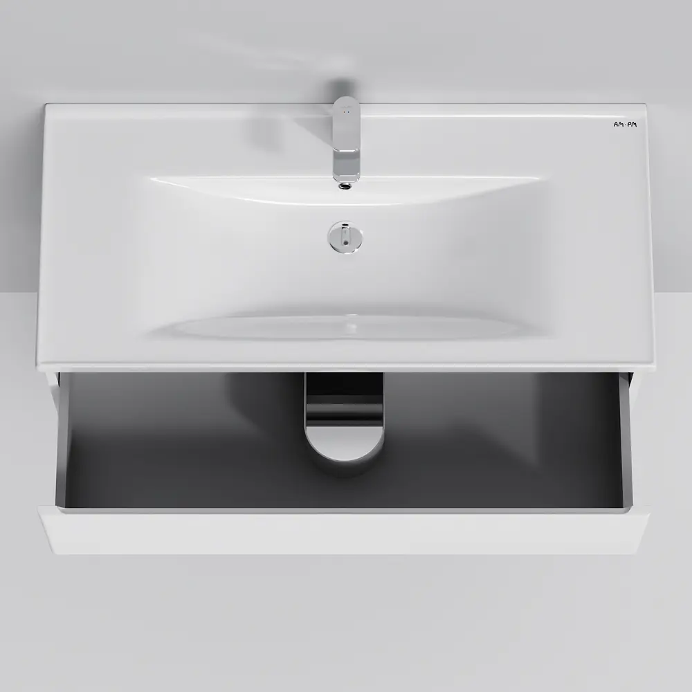Тумба з умивальником Am.Pm X-Joy підвісна 100 см 2 ящики білий M85-FHX1002-WC1002WG38, Білий - фото 5