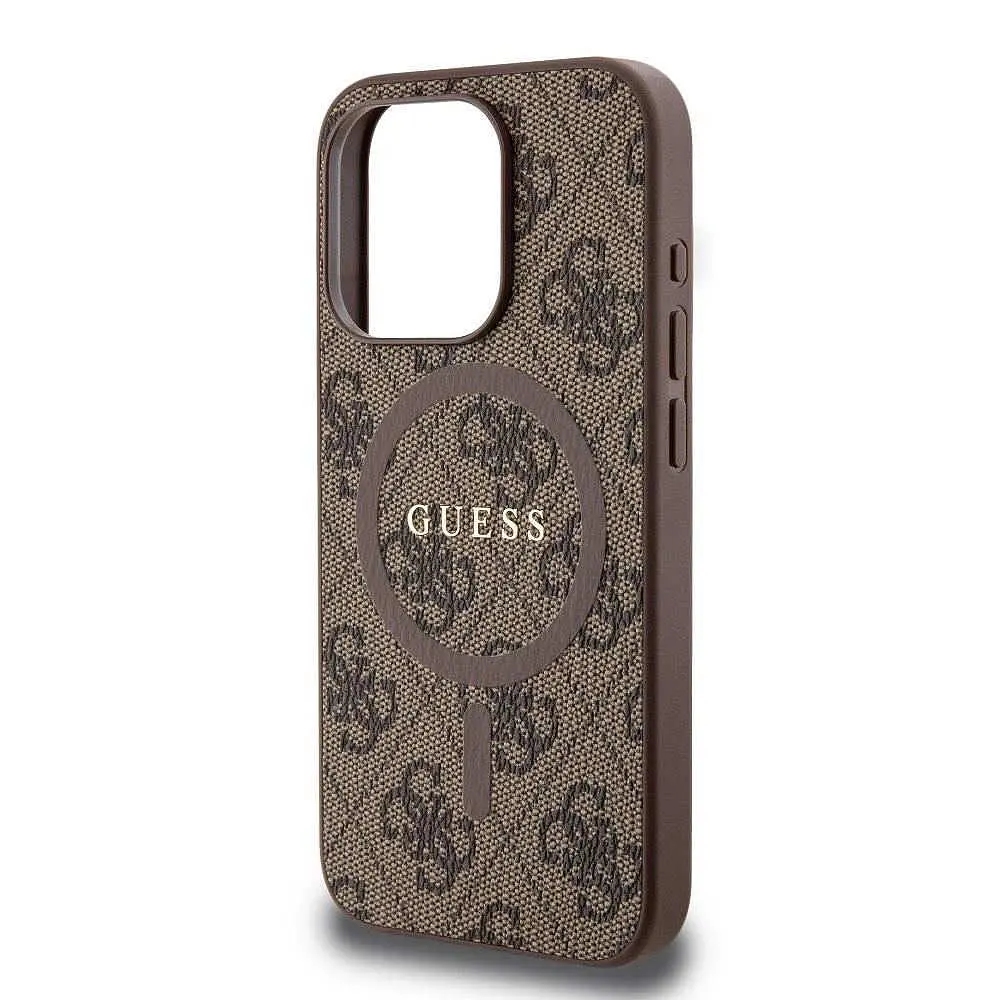 Чехол Guess PU Leather 4G Colored Ring MagSafe для iPhOne 15 Pro Max Brown (57983118718) - фото 5
