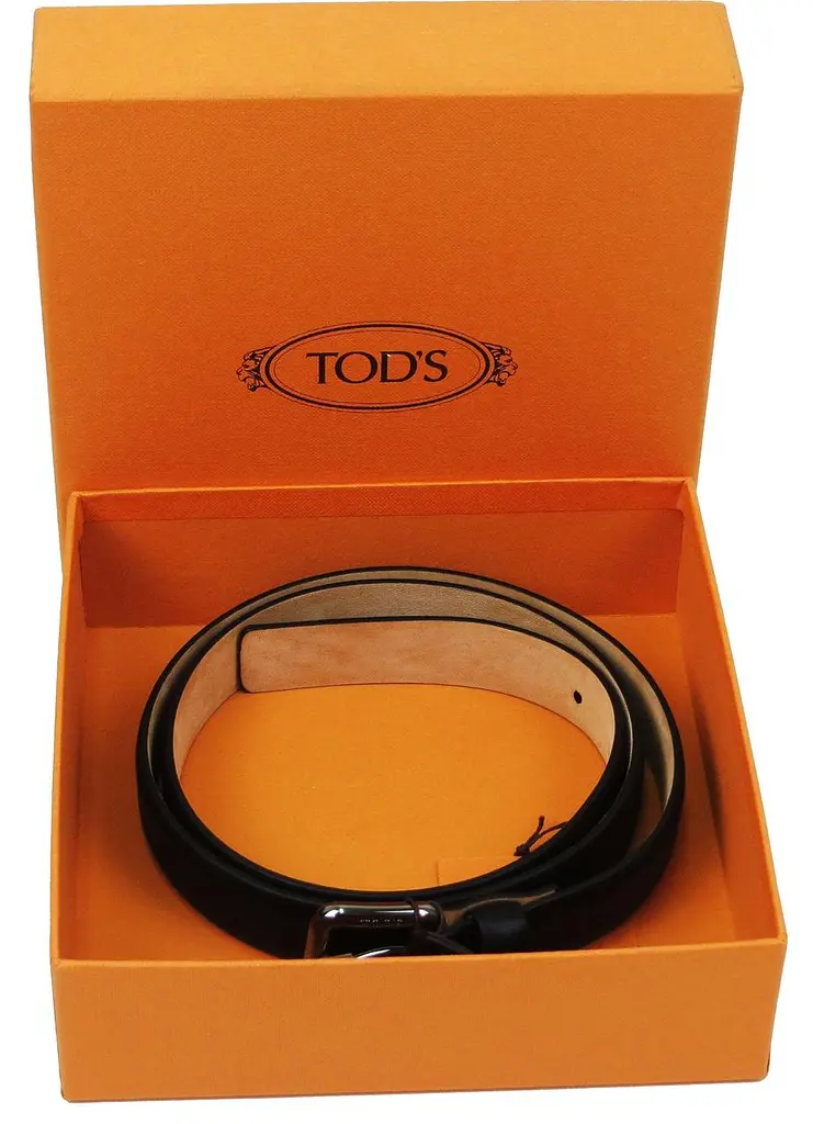 Ремінь жіночий Tod's 85-106 см 2.5 см шкіра Чорний - фото 10