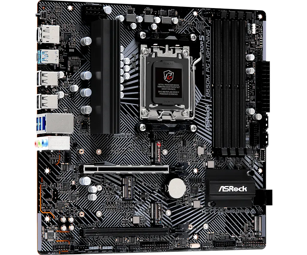 Материнська плата ASRock B650M PG Lightning Socket AM5 (B650M PG Lightning) Б/В - фото 3