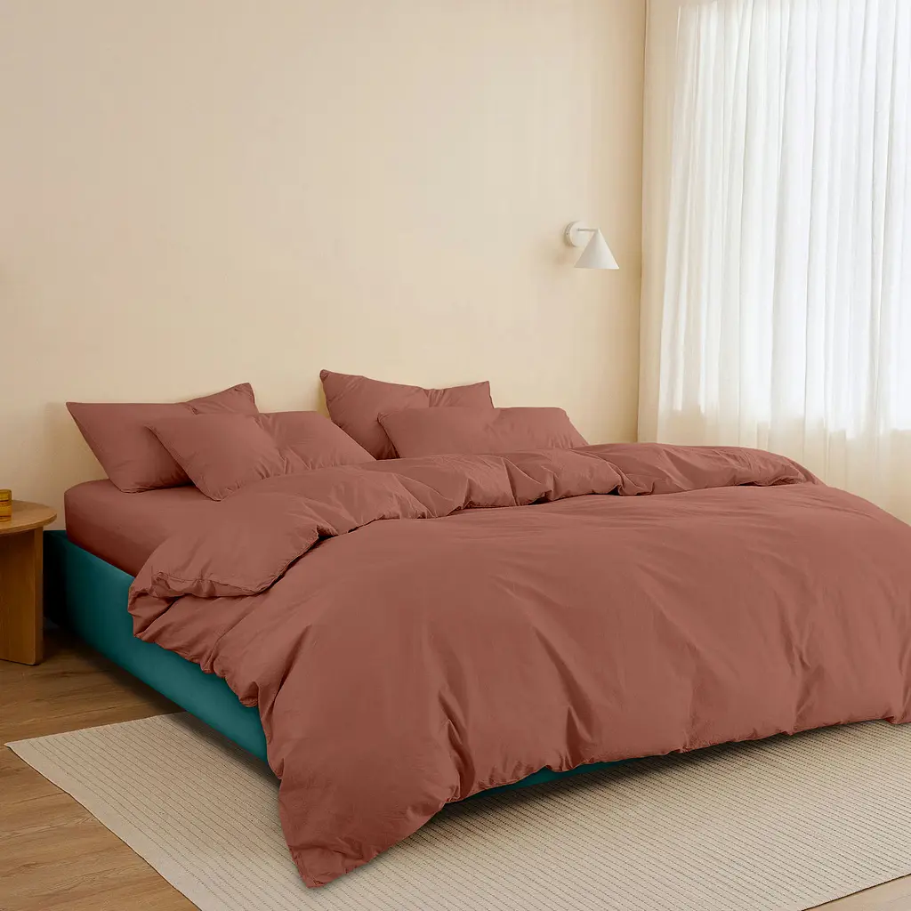 Комплект постільної білизни Cosas євро COPPER CS1 200 x 220 см (Ranfors_Brick_Brick_200) - фото 4