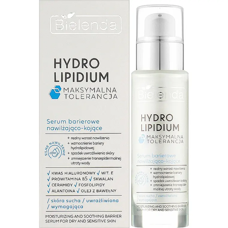 Зволожуюча і заспокійлива бар'єрна сироватка Bielenda Hydro Lipidium Maximum Tolerance 30 мл - фото 2
