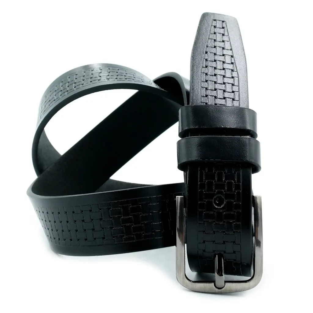 Дитячий ремінь Weatro 2,8 х 85 см Чорний dtsk-28mm-kz-021 (dtsk-28mm-kz-021) - фото 3