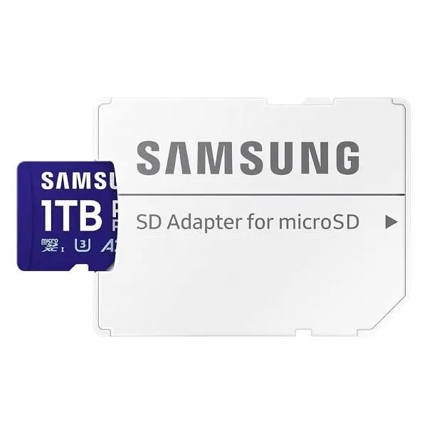 Карта памяти Samsung PRO Plus microSDXC 180MB/s Full HD & 4K UHD, UHS-I, U3, A2, V30 1Tb + SD-adapter (MB-MD1T0SA/AM) - фото 2