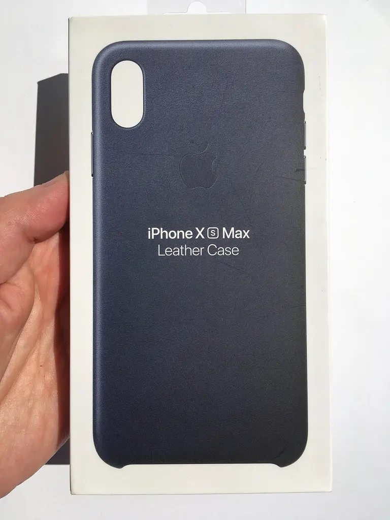 Оригінальний шкіряний чохол для iPhone XS Max Apple Leather Case Midnight Blue MRWU2ZM/A - фото 5