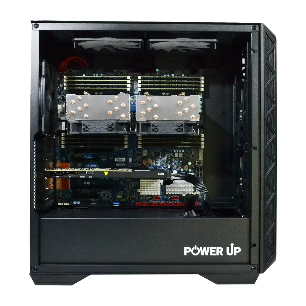 Двопроцесорна робоча станція Power Up #592 Xeon E5 2680 v4 x2/32 GB/SSD 512 Gb/NVIDIA Quadro P4000 8 Gb - фото 2
