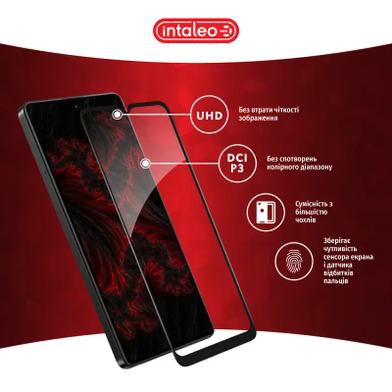 Скло захисне Intaleo Full Glue Xiaomi Poco C50 Black (1283126589683) - фото 4