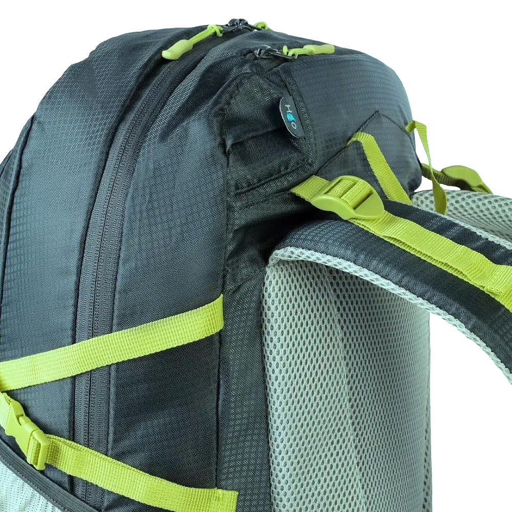 Рюкзак спортивний Crivit 30L з дощовиком та кріпленням для гідратора Сірий з жовтим - фото 4