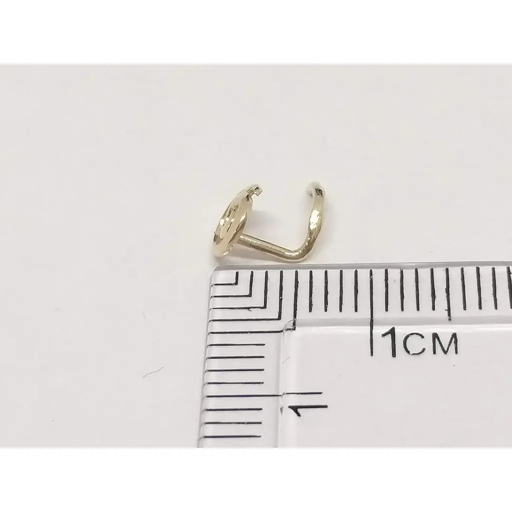 Золота сережка-пірсинг Dear в ніс Dear. 1028 - фото 4