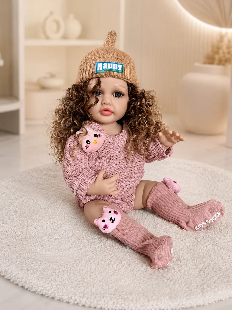 Реалістична Кукла Реборн 55 см повністю вінілова Doll Reborn Baby К0100506 - фото 2