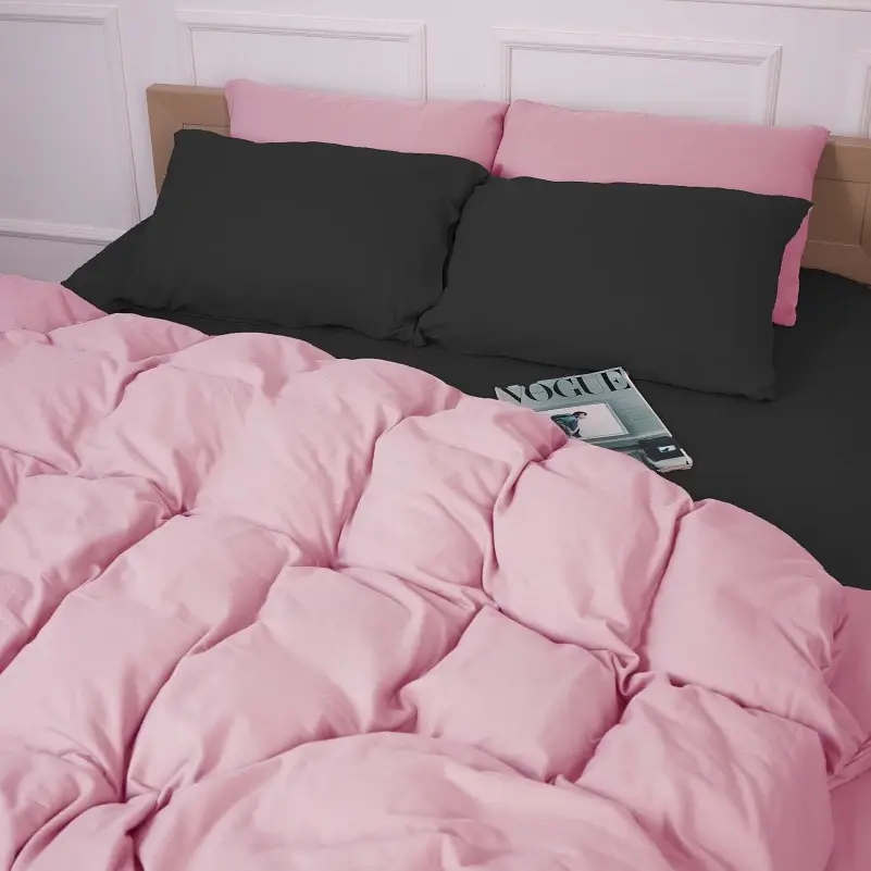 Комплект постільної білизни MirSon Black-Pink 143x210 см чорно-рожевий (2200009661877) - фото 5