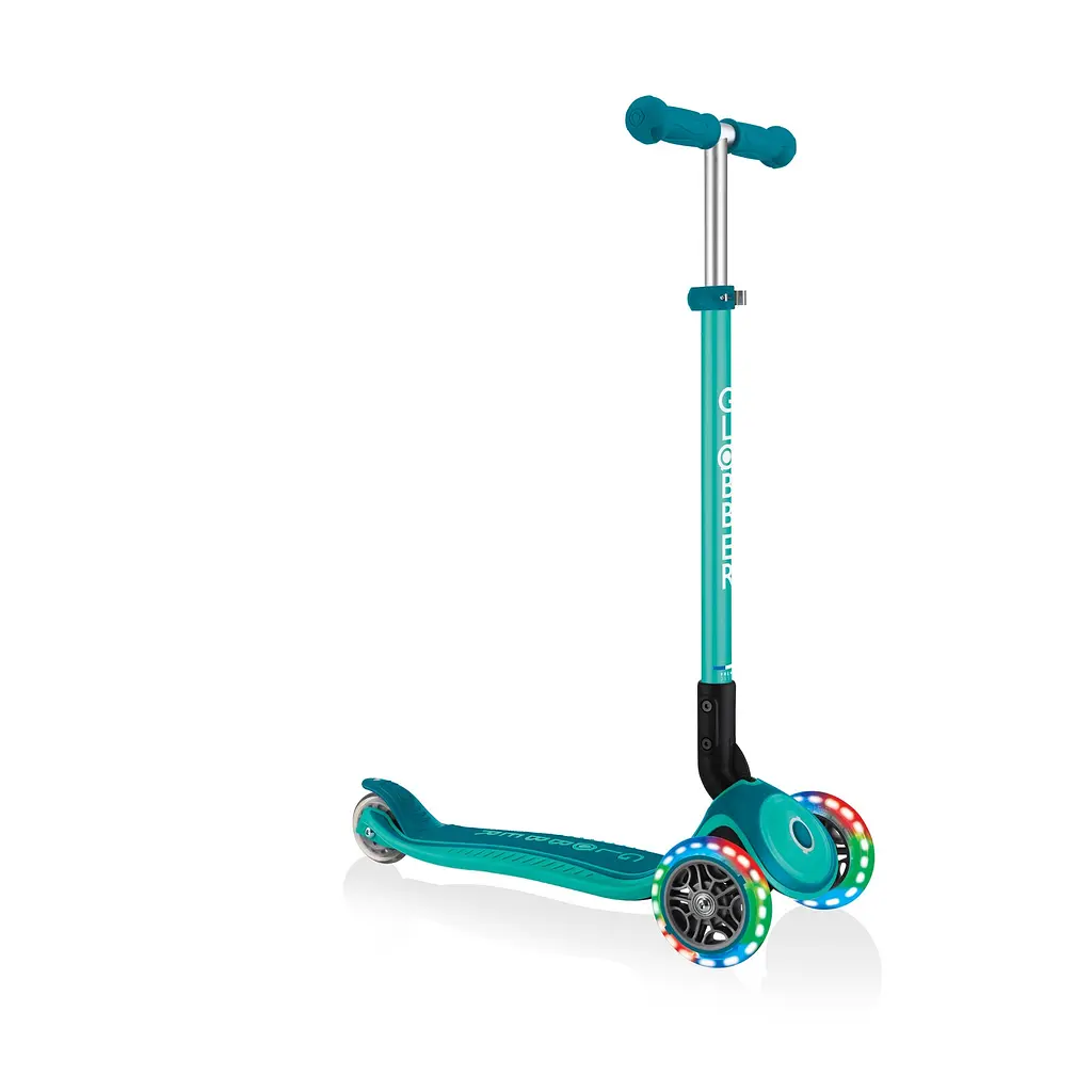 Самокат Globber Primo foldable plus lights, колеса з підсвічуванням, зелений (439-107) - фото 5