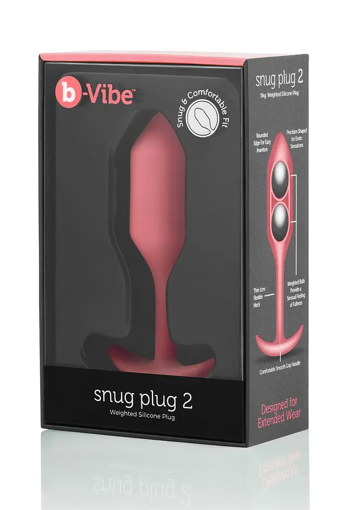 Анальна пробка B-Vibe Snug Plug 2, 10.5 см (рожевий) - фото 5