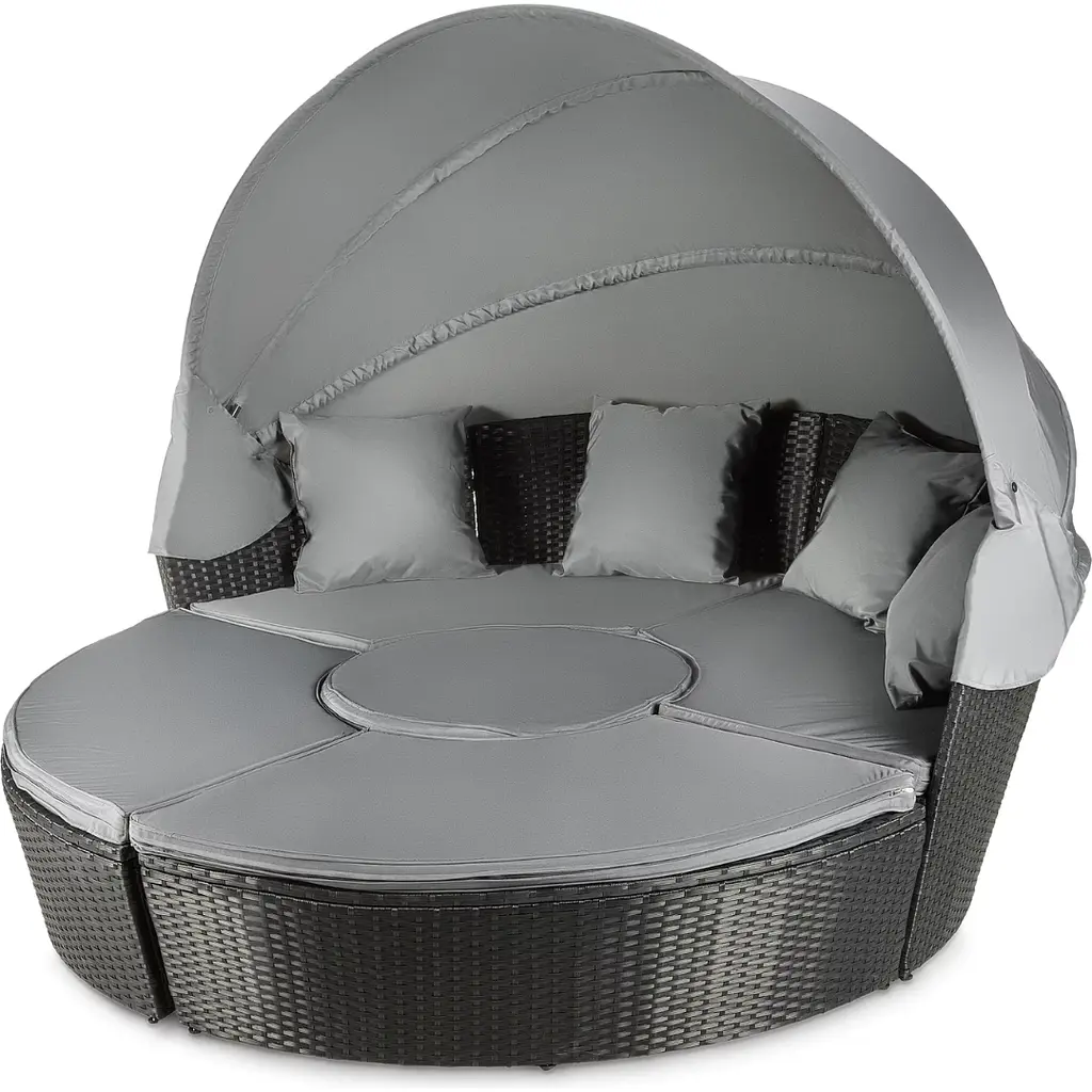 Садові меблі Outtec Round Lounge Chairs чорно-графітові - фото 3