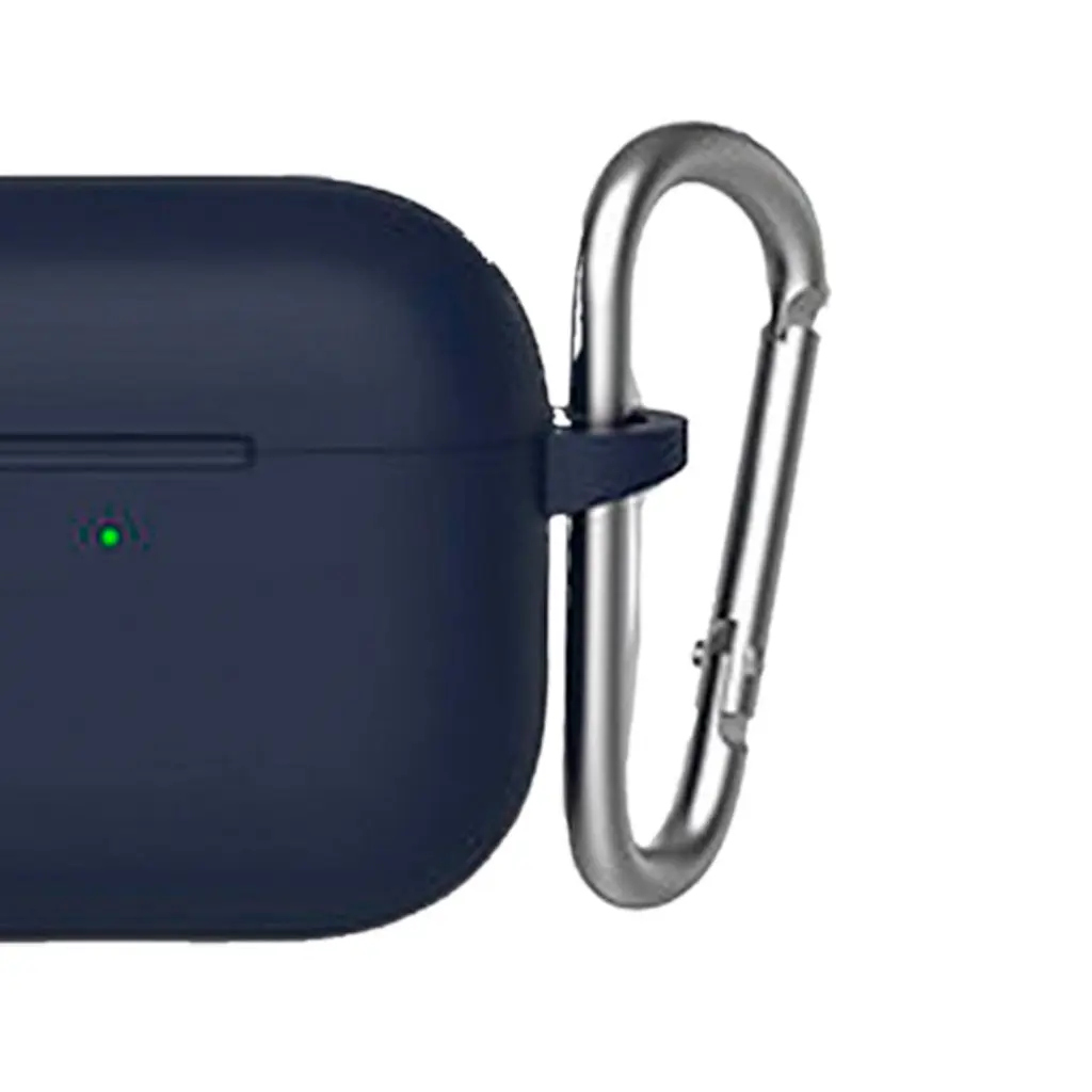 Чохол Blueo Liquid Silicone Case + Carbine для Apple AirPods 3 Deep Blue [64693] - фото 3