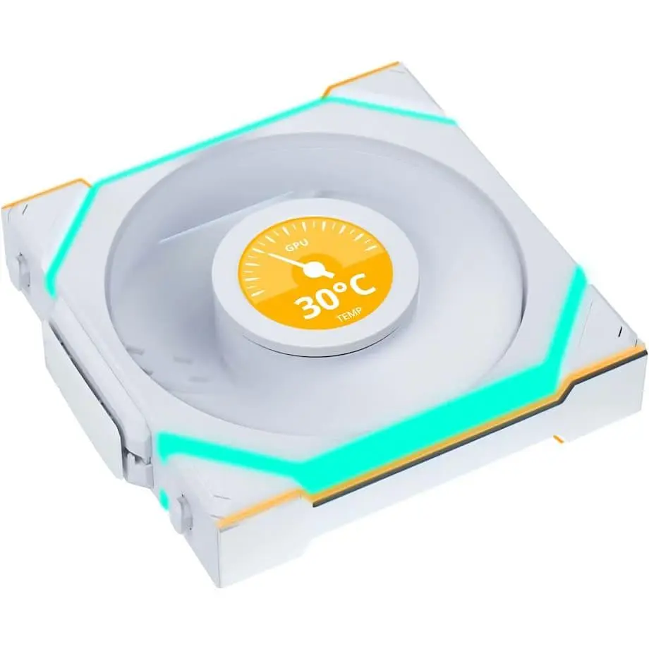 Вентилятор Lian Li UNI Fan SL WIRELESS LCD 120-1 (G99.12SLLCD1W1W.00) White - фото 4