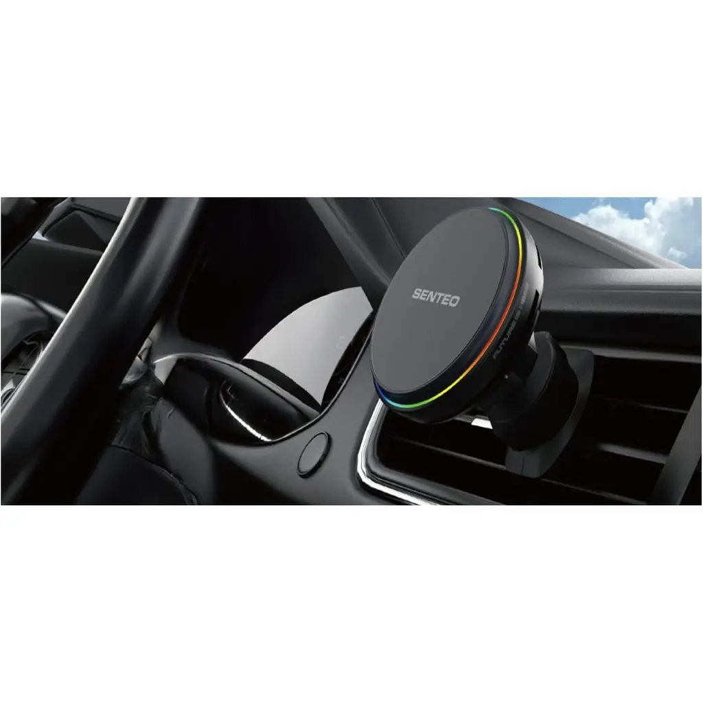 Автотримач із бездротовою зарядкою Senteo M3 Mag Pro Qi2 15W Airvent Space Grey [171632] - фото 2