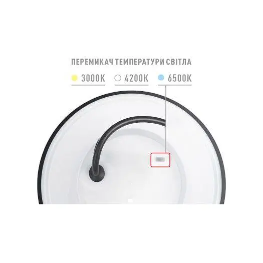 Фасадний світлодіодний світильник MAXUS MWL 15W 3CCT IP65 BL Circle - фото 3
