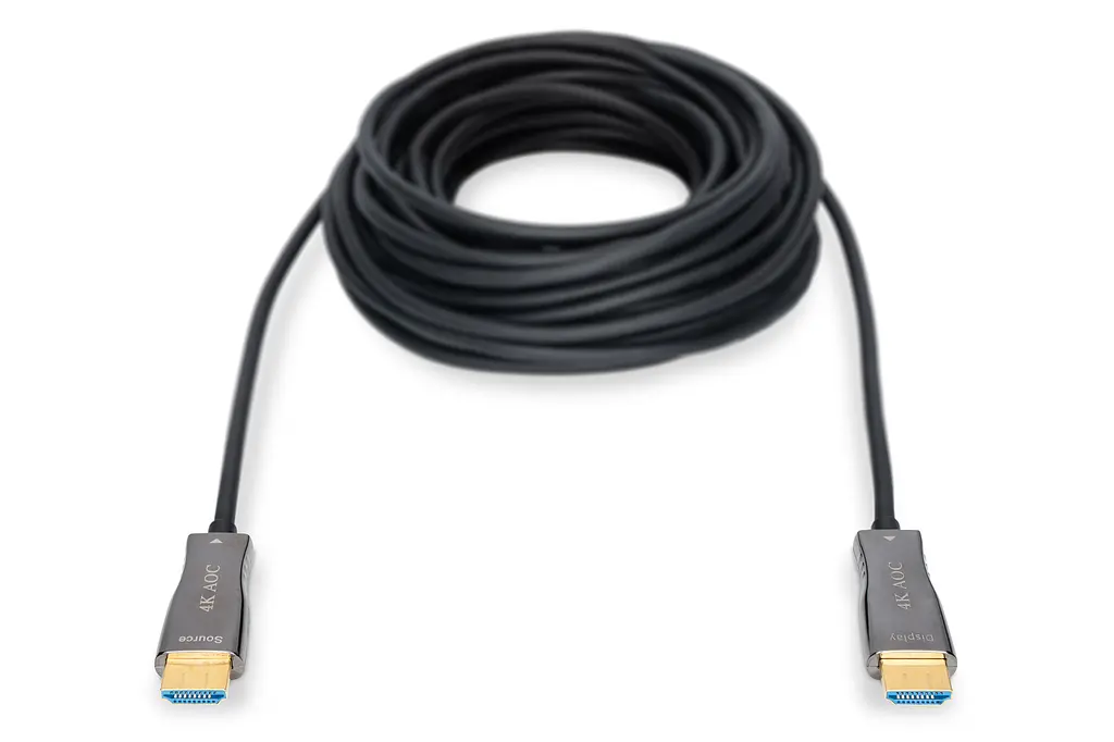 Кабель Digitus HDMI UHD 4K, AOC hybrid-fiber, AM/M, 30м, чорний - фото 2