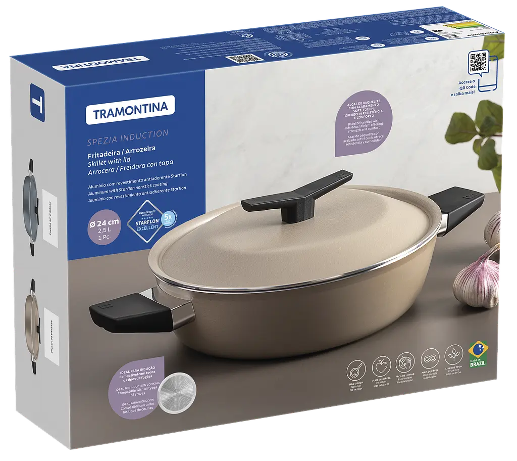 Сотейник Tramontina Spezia Sand 24 см kuh0016892 - фото 4