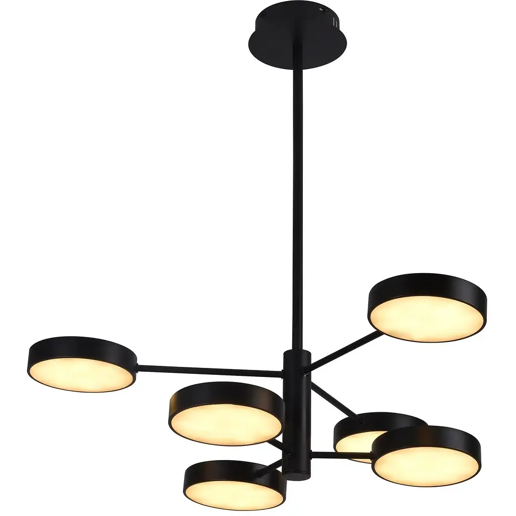 Світильник стельовий Miorro LED Fiori з пультом ДУ 70W 2700-6000К чорний (51-313-002) - фото 2
