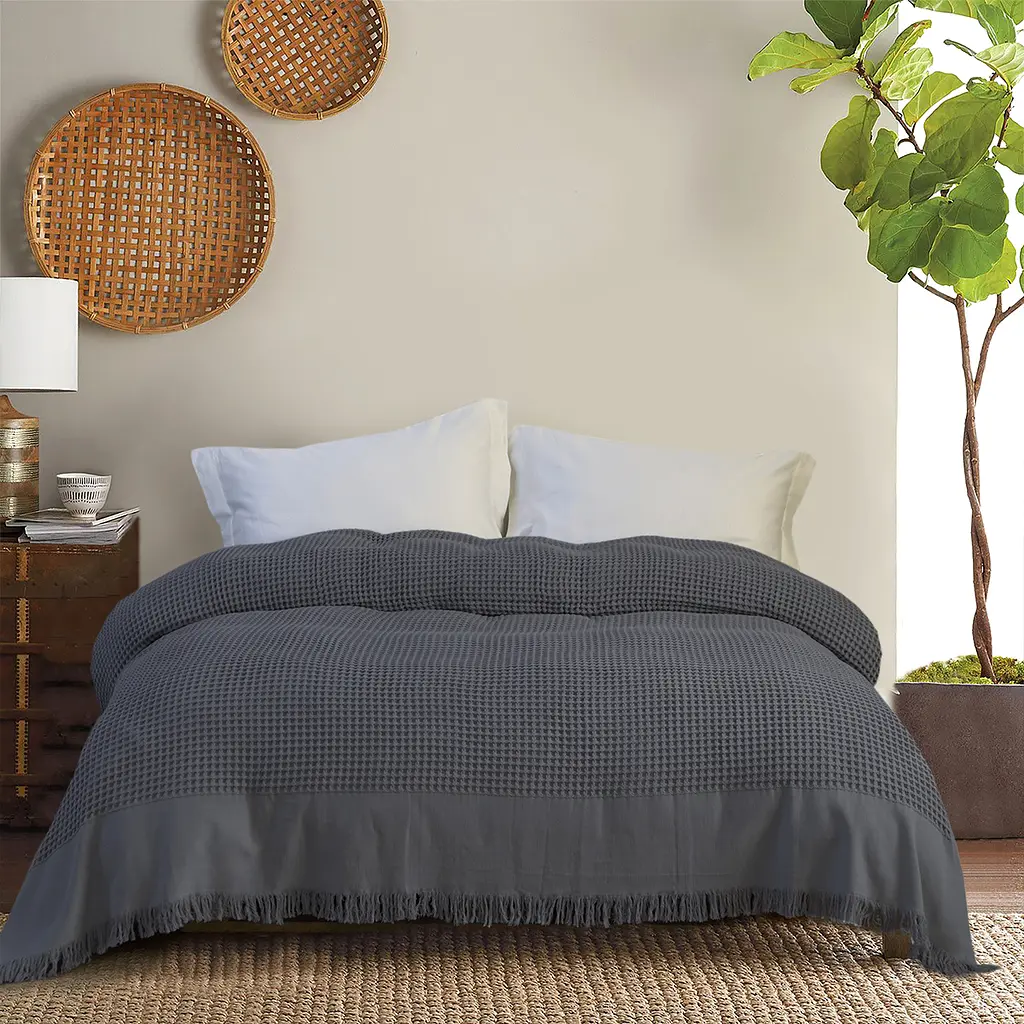 Покрывало Lotus Home - Egi антрацит 240x260 - фото 2