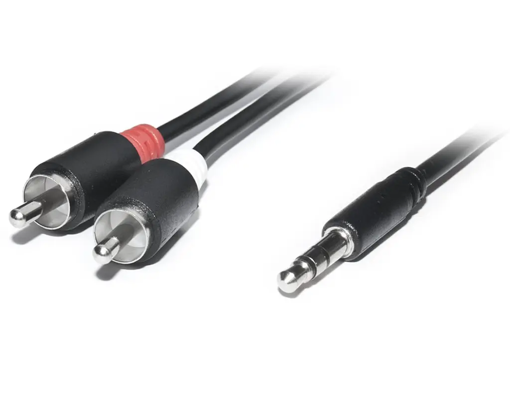Готовый аудио кабель miniJack 3,5 Stereo — 2xRCA REAL-EL Audio Pro Series 1.8m - фото 2