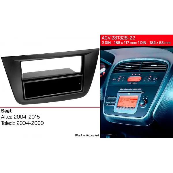 Переходная рамка Seat Altea, Toledo ACV 281328-22 - фото 6