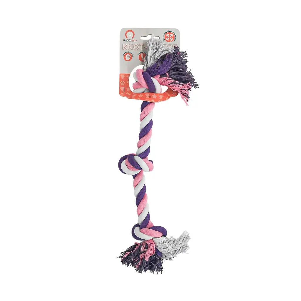 Игрушка для собак Misoko&Co Длинная веревка с узлом purple 43 cm - фото 2
