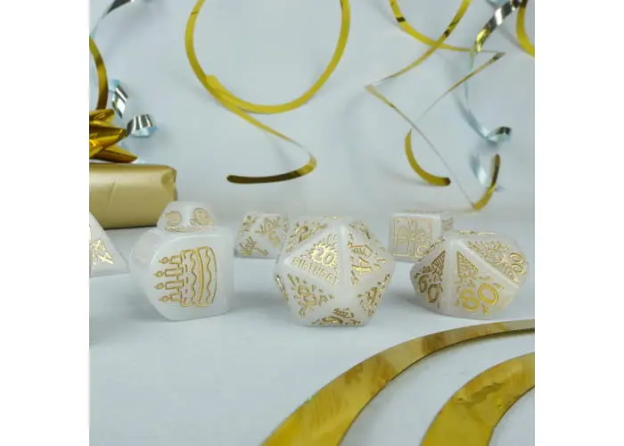 Набір кубиків Q WORKSHOP 20 years: Happy Birthday Dice Set , 8 шт. (S20Y03) - фото 7